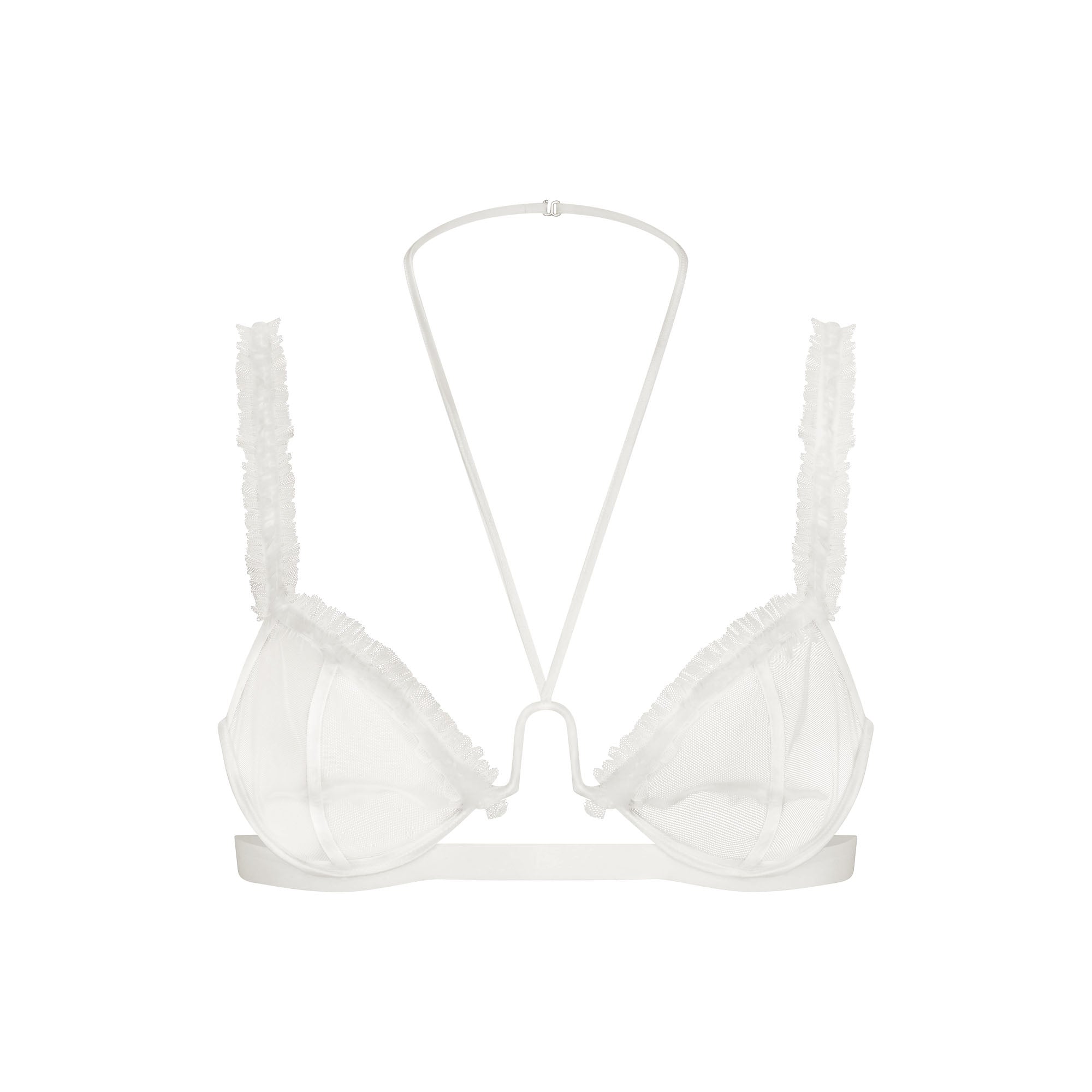 Ultra Fine Mesh Ruffle Bra