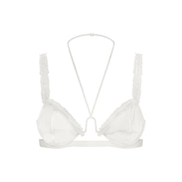 Ultra Fine Mesh Ruffle Bra