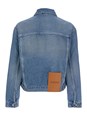 Jacquemus 'La Veste De-Nîmes' Blue Jacket with Classic Collar and Logo Patch on the Back in Denim Man