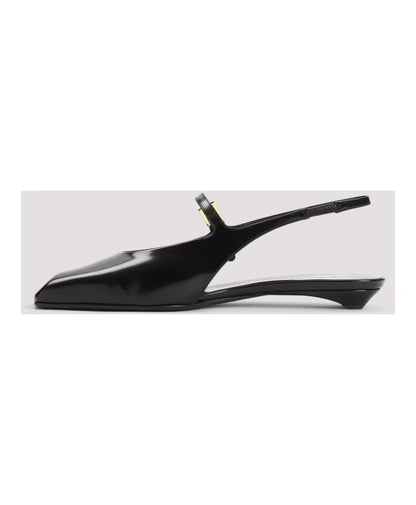 Prada Black Leather Slippers