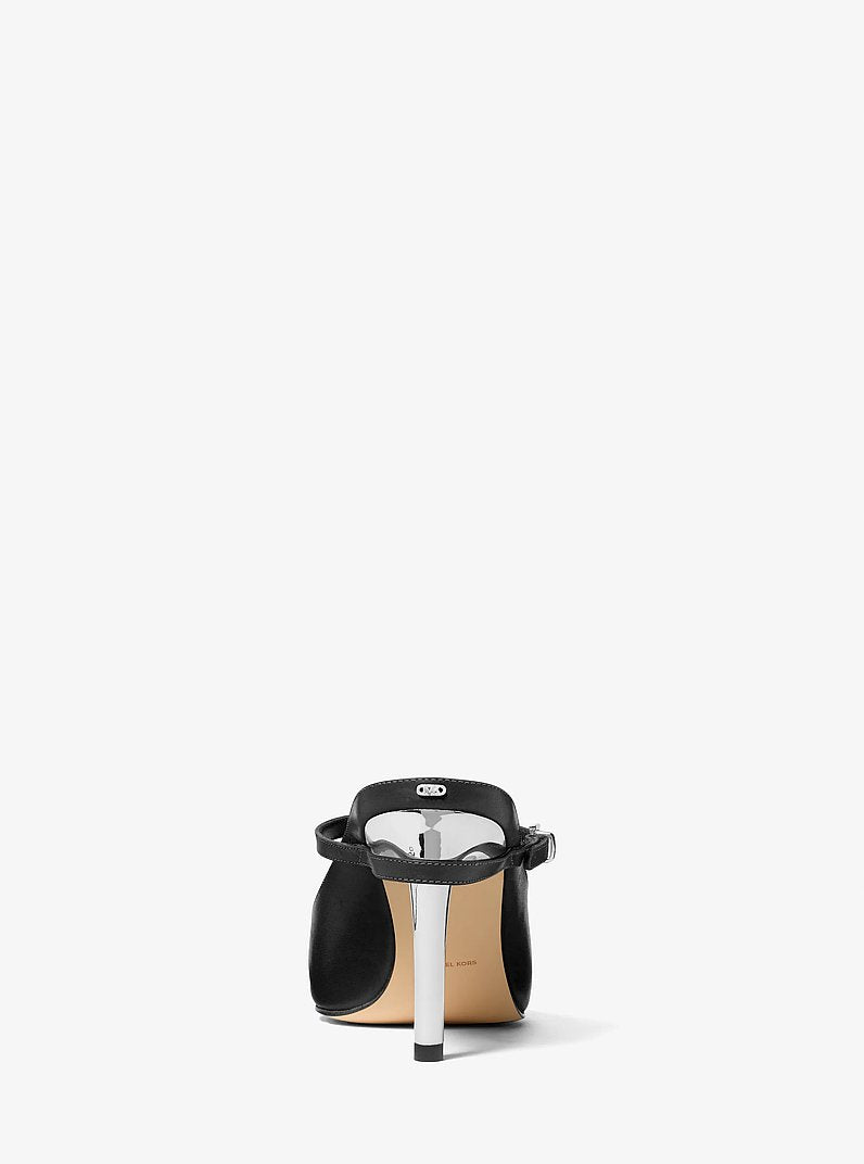 Kasia Leather High Mule Pump