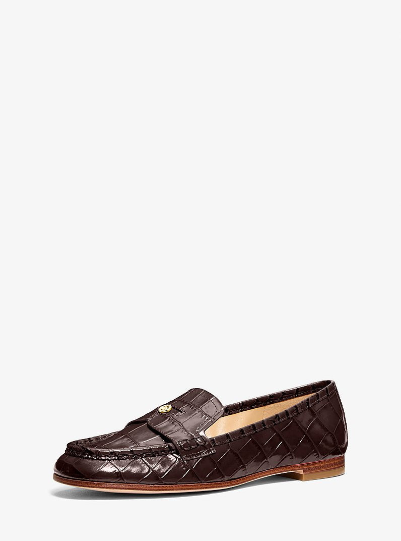 Jennings Crocodile Embossed Leather Loafer