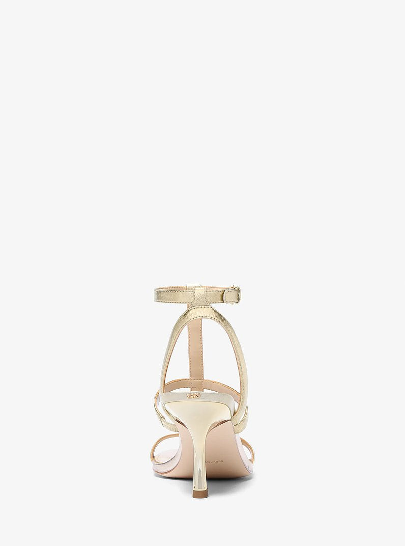 Nara Studded Metallic Leather Sandal