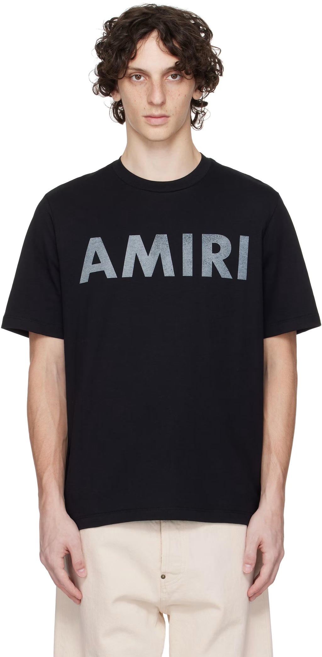 Black 'Amiri' Stencil T-shirt