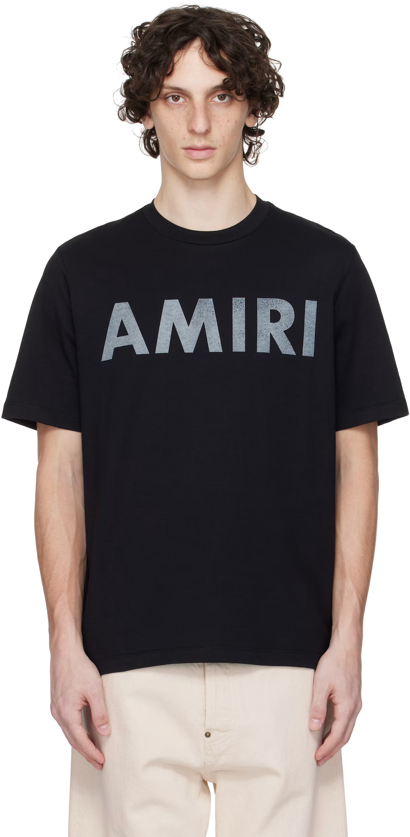 Black 'Amiri' Stencil T-shirt