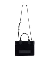 Black Leather Shopper Bag with Handles