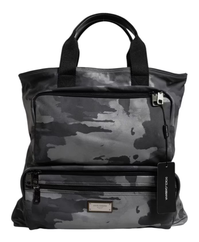 Black Camouflage Shoulder Strap Logo Bag