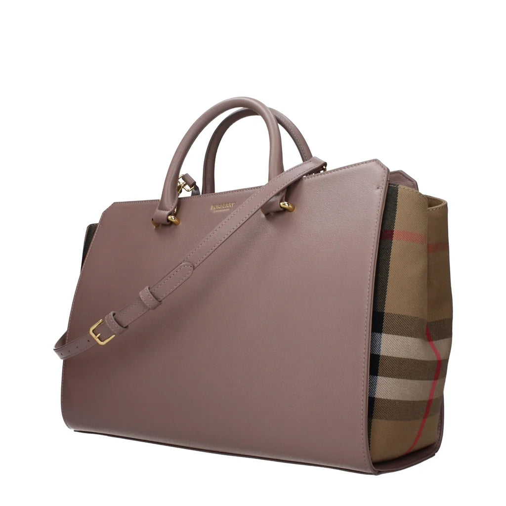 Burberry Leather Weekender Top Handle Shoulder Bag