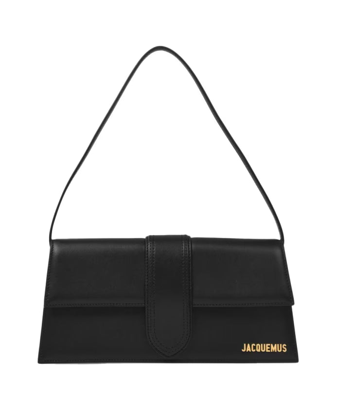 Long Leather Bag with Detachable Strap