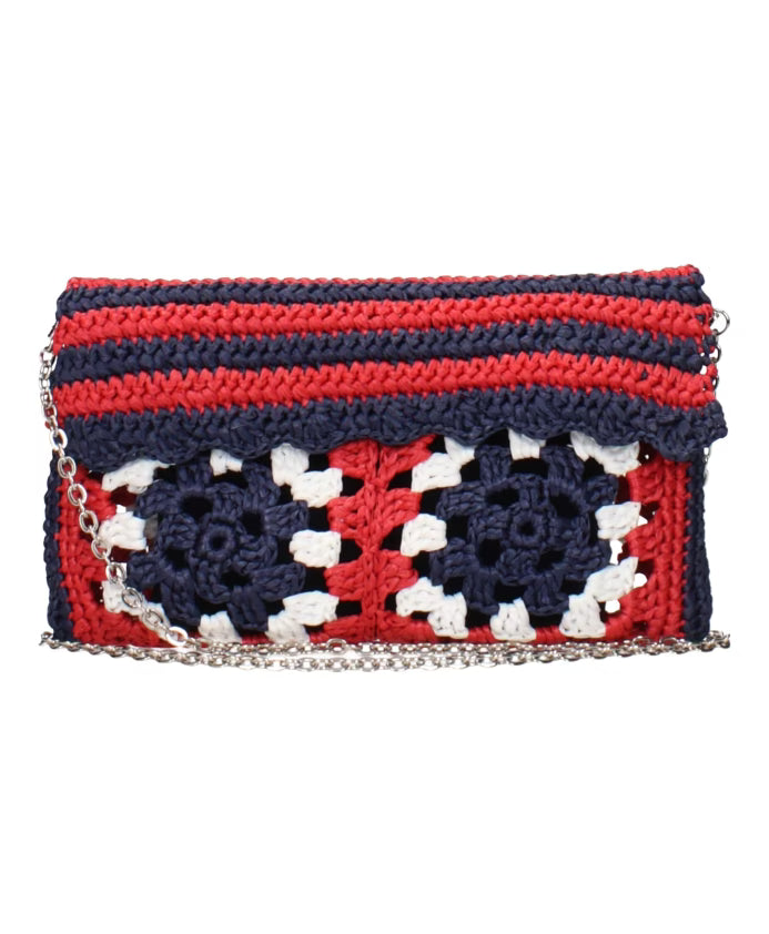 Multicolor Raffia Clutch Bags