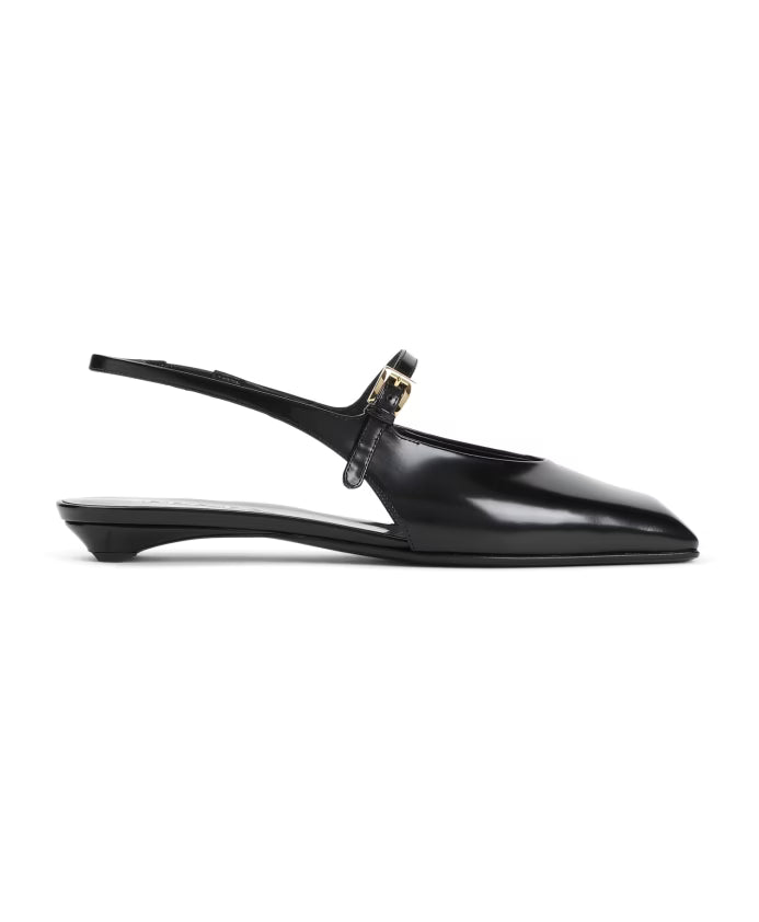 Prada Black Leather Slippers