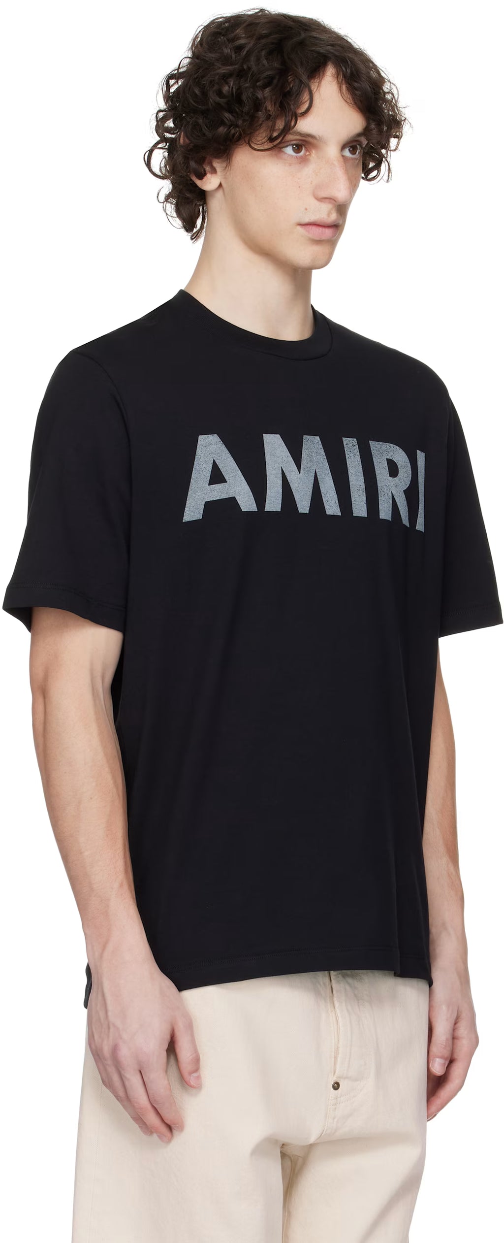 Black 'Amiri' Stencil T-shirt