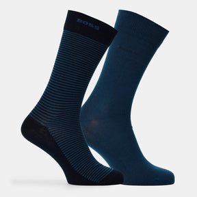 2 Pack Striped Socks