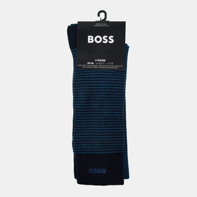 2 Pack Striped Socks