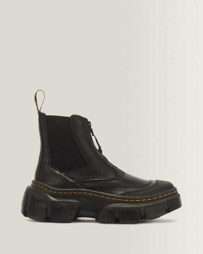 DMXL Zip Chelsea leather boots — Black