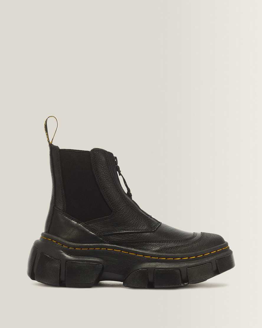 DMXL Zip Chelsea leather boots — Black