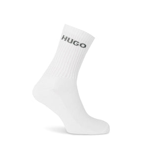 Men's Ribbed Logo 6-Pack Crew Socks
