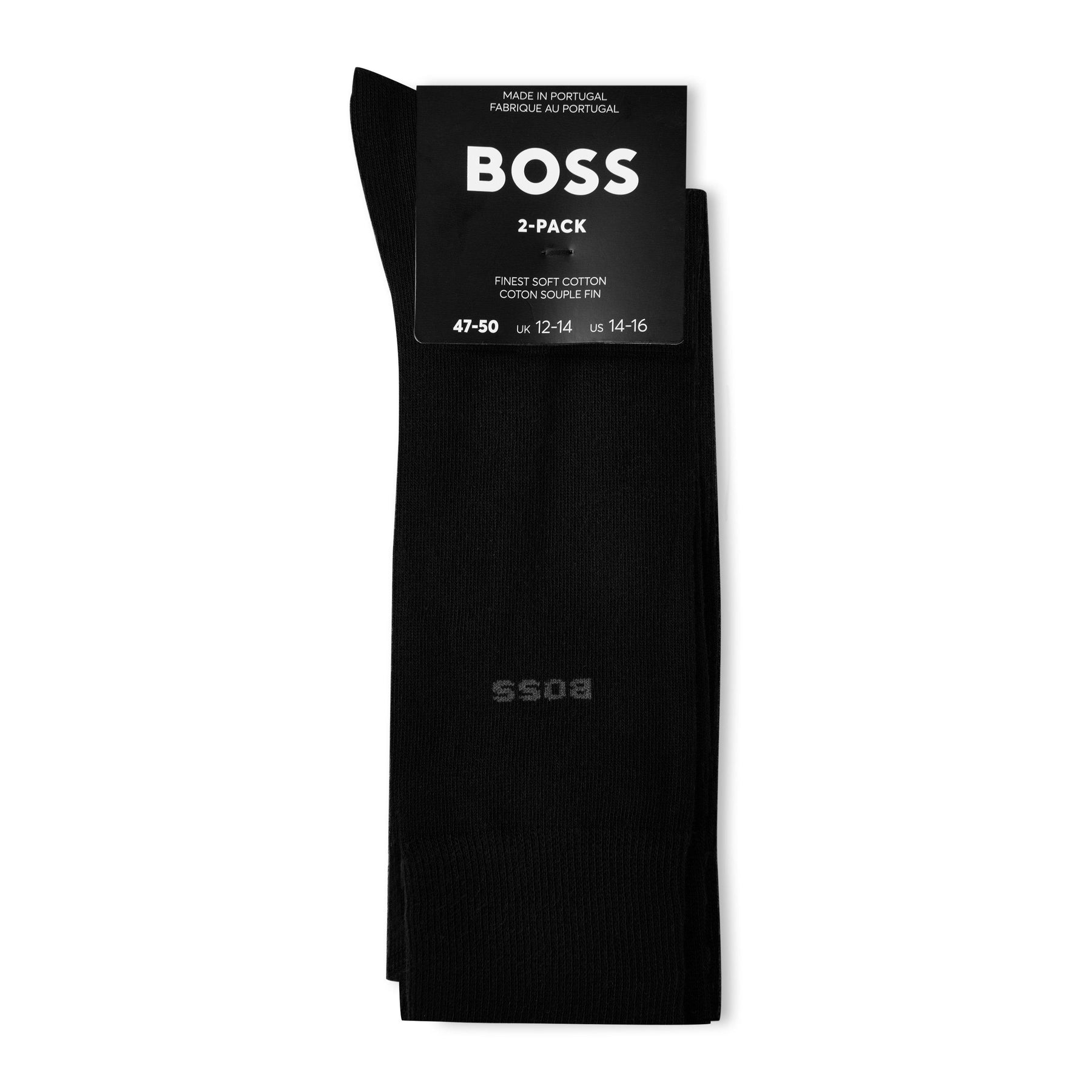 Men's 2 Pack Plain Crew Socks