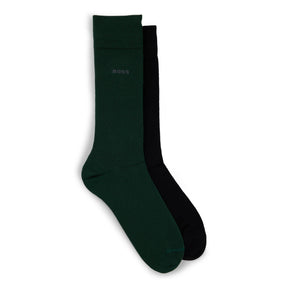 Men's 2 Pack Plain Crew Socks