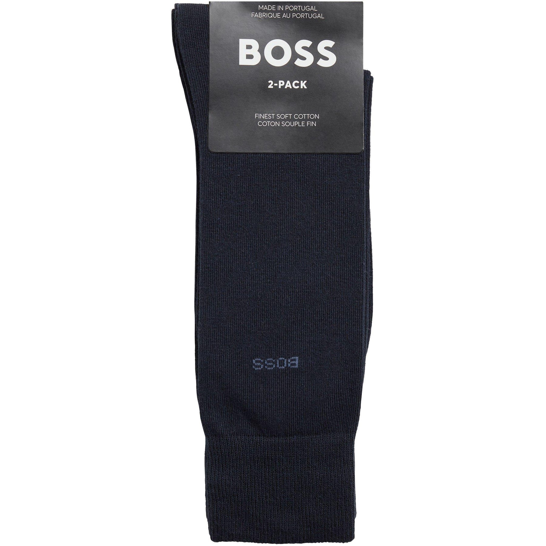 Men's 2 Pack Plain Crew Socks