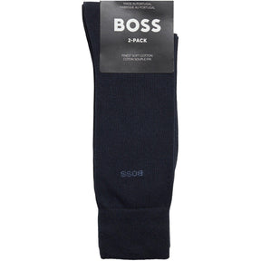 Men's 2 Pack Plain Crew Socks
