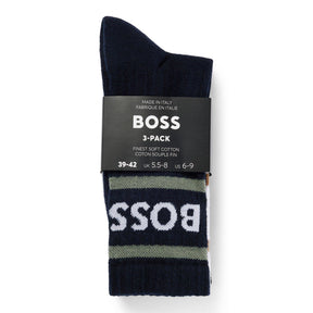 Rib Stripe Socks 3-Pack Mens