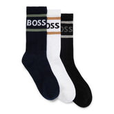 Rib Stripe Socks 3-Pack Mens