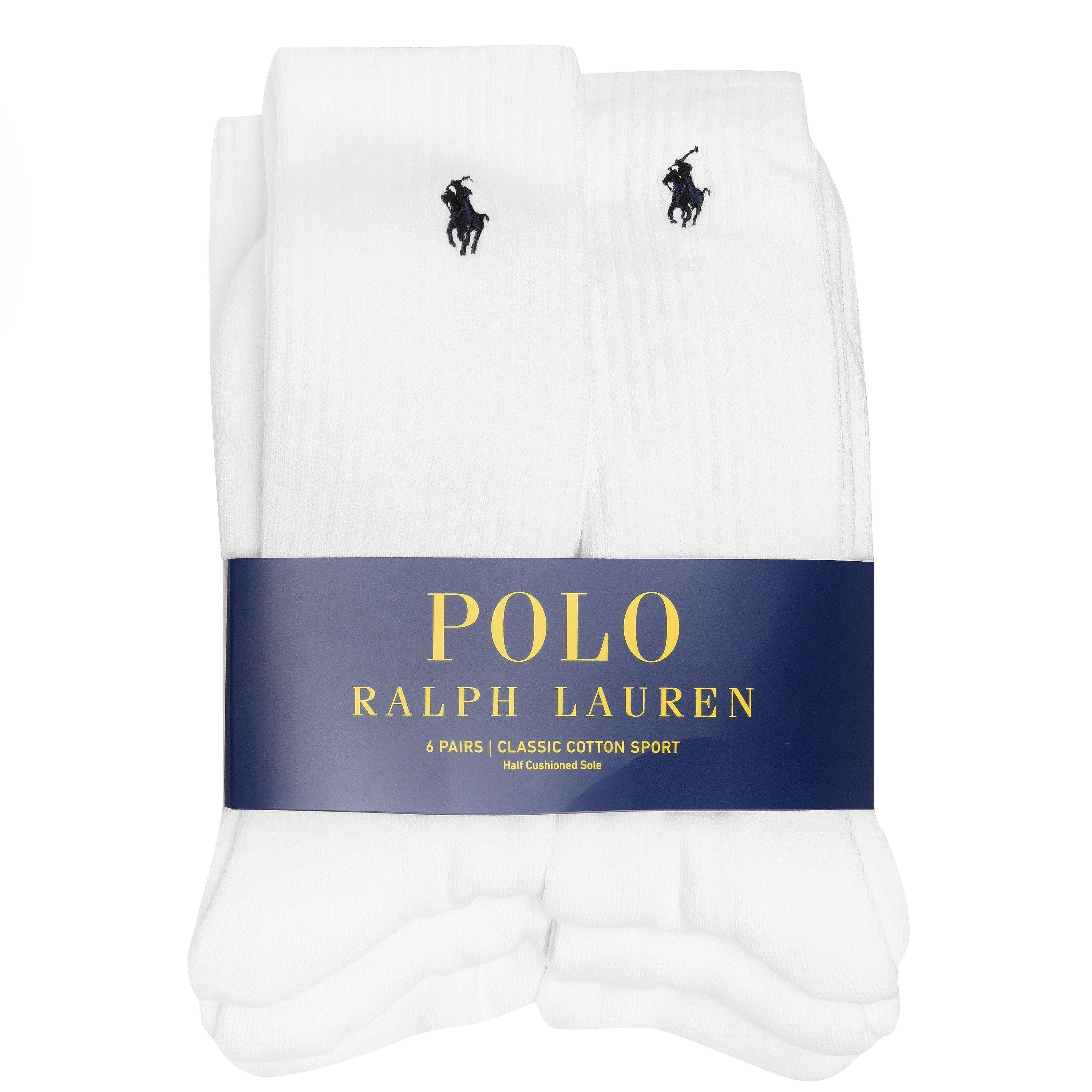6 Pack Crew Socks