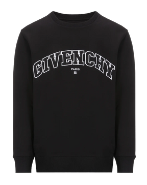 Givenchy Embroidered Logo Crewneck Sweatshirt in Black