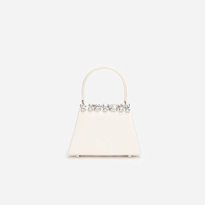 Cream Multi Crystal Mini Bag