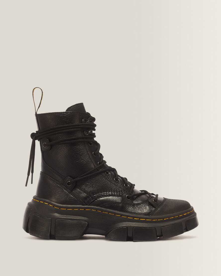 DMXL 8-eye leather boots — Black