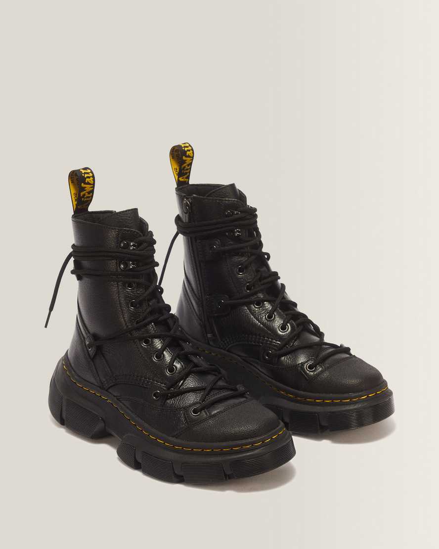 DMXL 8-eye leather boots — Black