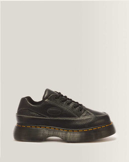 Buzz 5-eye Milled Nappa Leather Shoes — BLACK MILLED NAPPA