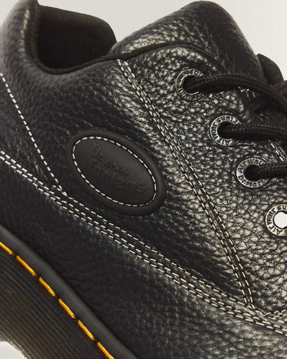 Buzz 5-eye Milled Nappa Leather Shoes — BLACK MILLED NAPPA