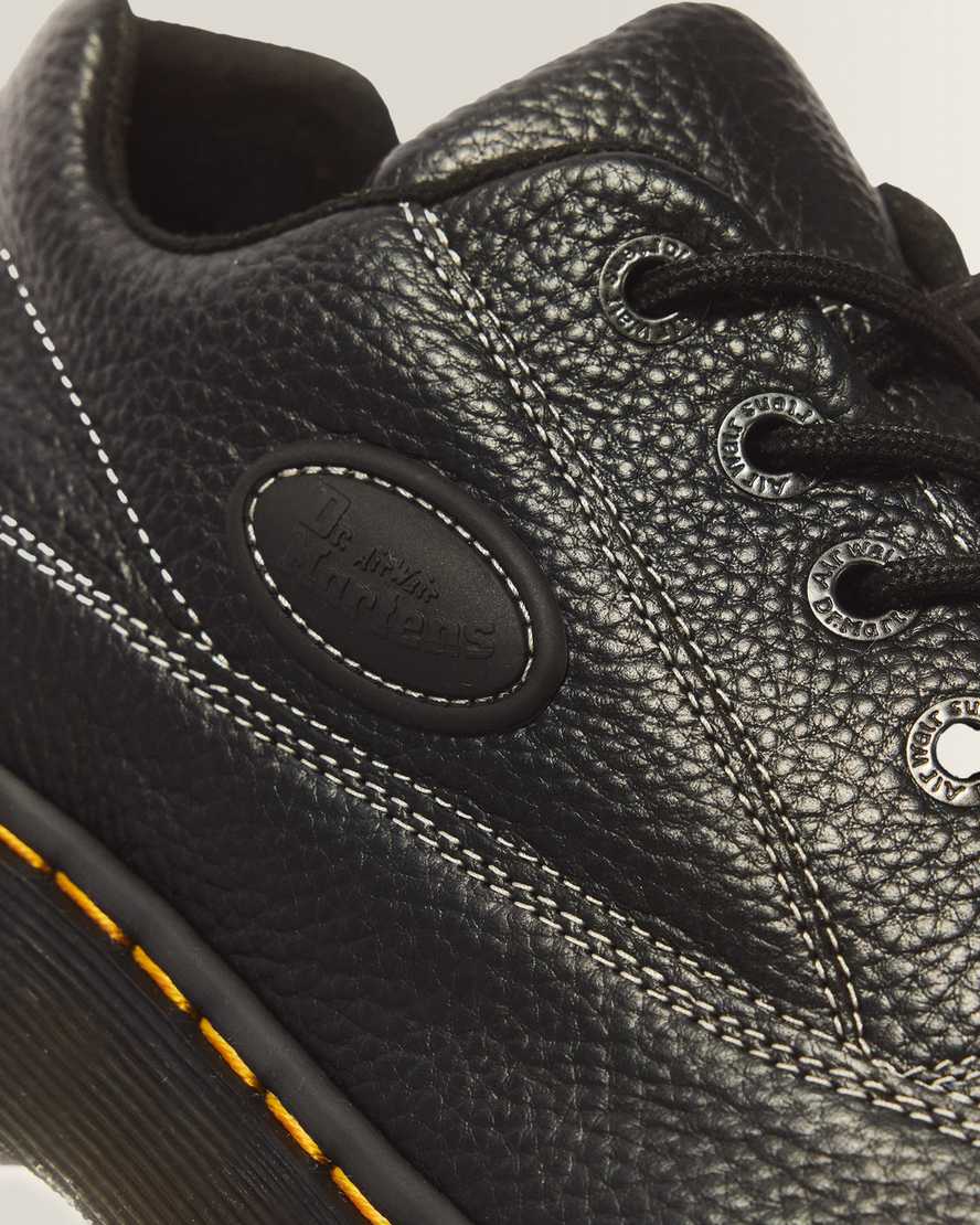 Buzz 5-eye Milled Nappa Leather Shoes — BLACK MILLED NAPPA
