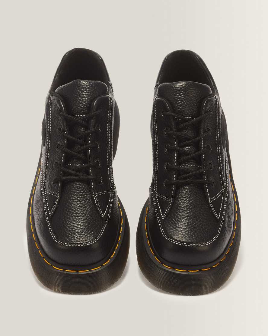 Buzz 5-eye Milled Nappa Leather Shoes — BLACK MILLED NAPPA