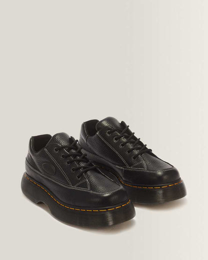 Buzz 5-eye Milled Nappa Leather Shoes — BLACK MILLED NAPPA