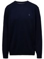 Polo ralph lauren Blue Crewneck Sweater with Pony Logo Embroidered on the Front in Wool Man
