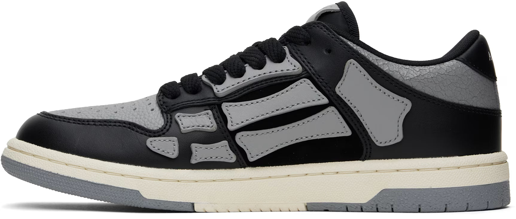 Black & Gray Skel-Top Low Sneakers