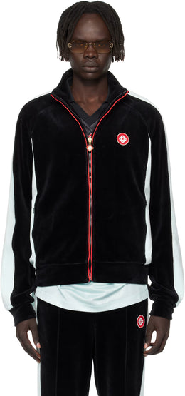 Black Velour Track Jacket