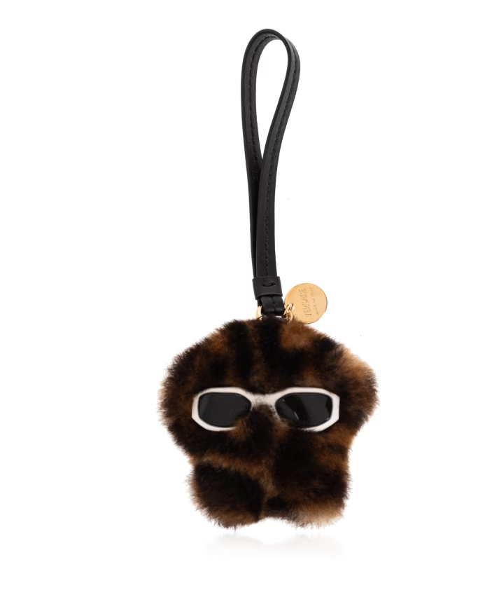 Furry bag keychain