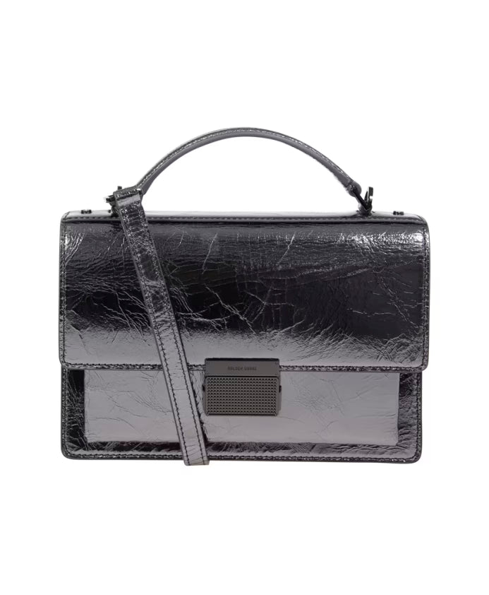 Patent Leather Venezia Bag with Metal Details