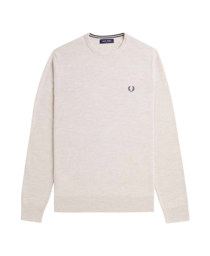 Fred Perry Classic Round Neck Merino Wool Blend Sweater