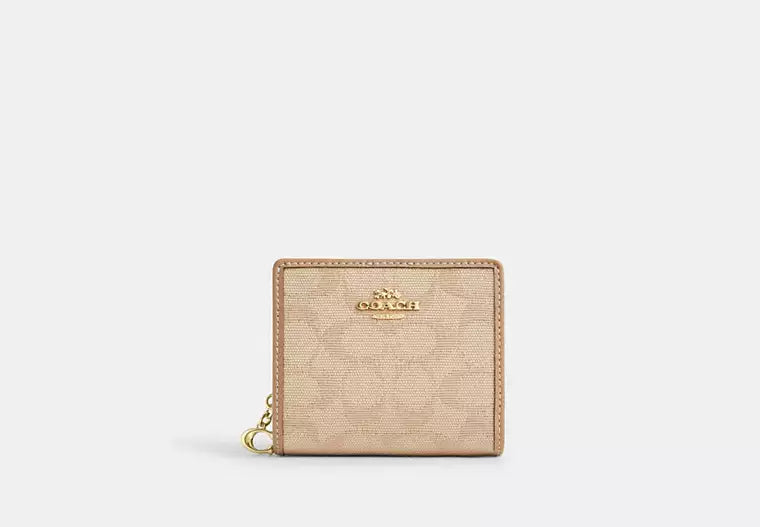 Coach Snap Wallet With Signature Canvas - Wallets | Shop From The Mirage