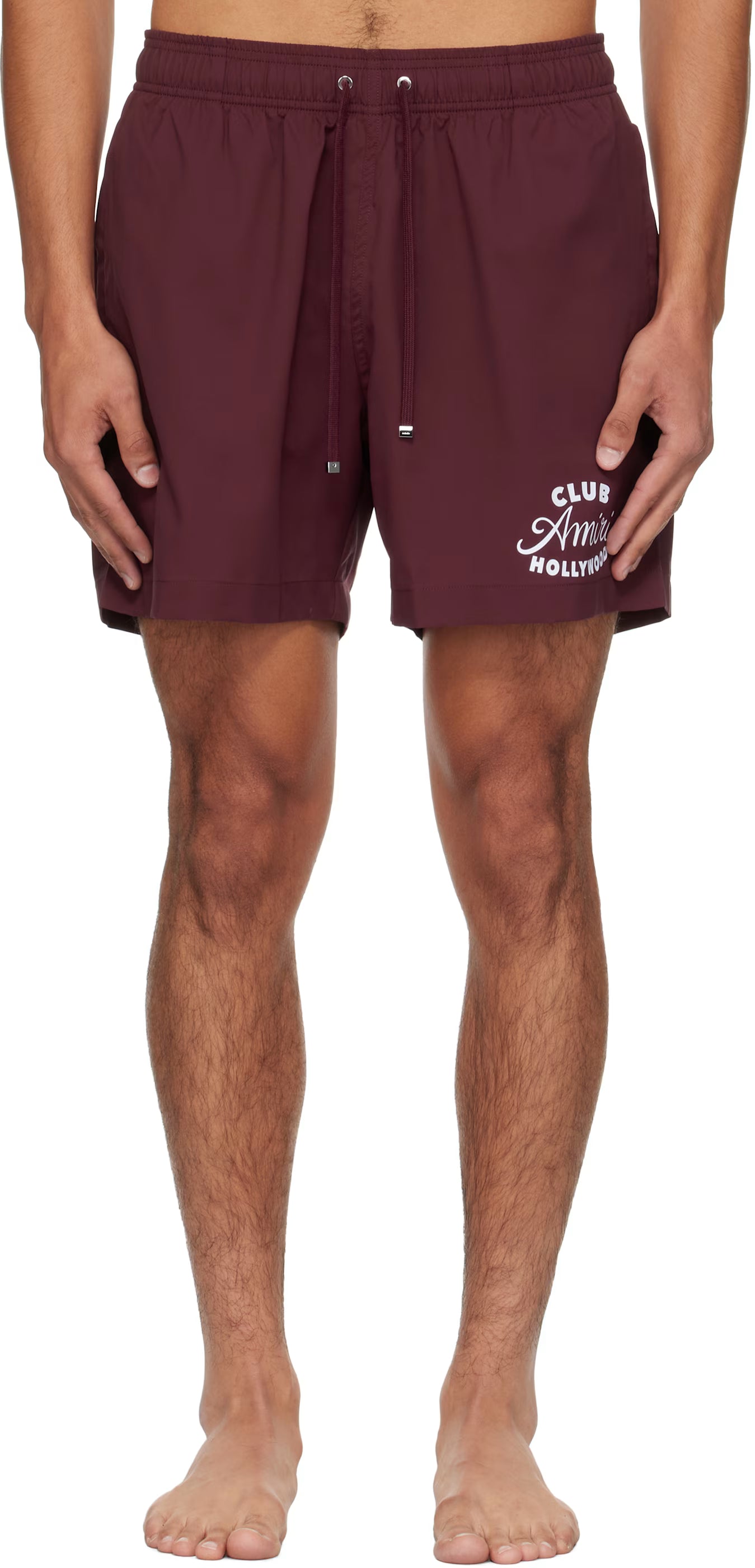 Burgundy 'Club Amiri' Swim Shorts