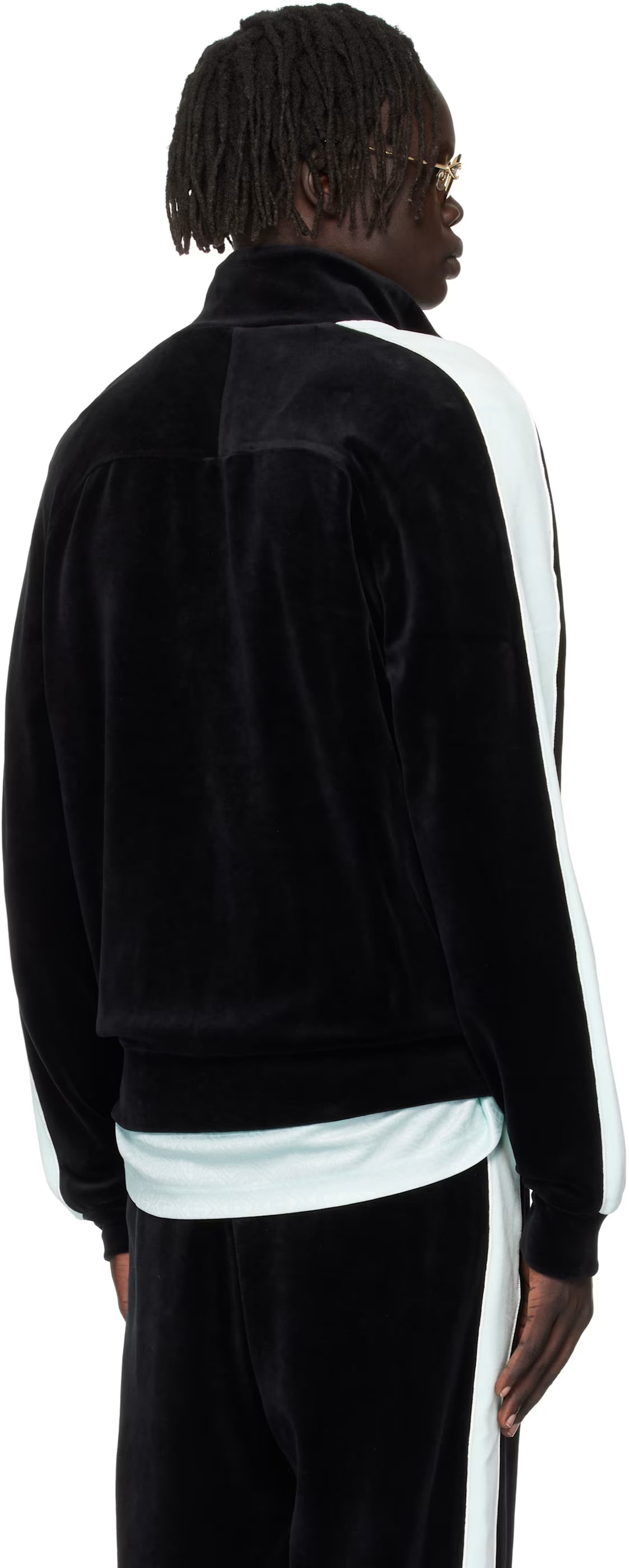 Black Velour Track Jacket