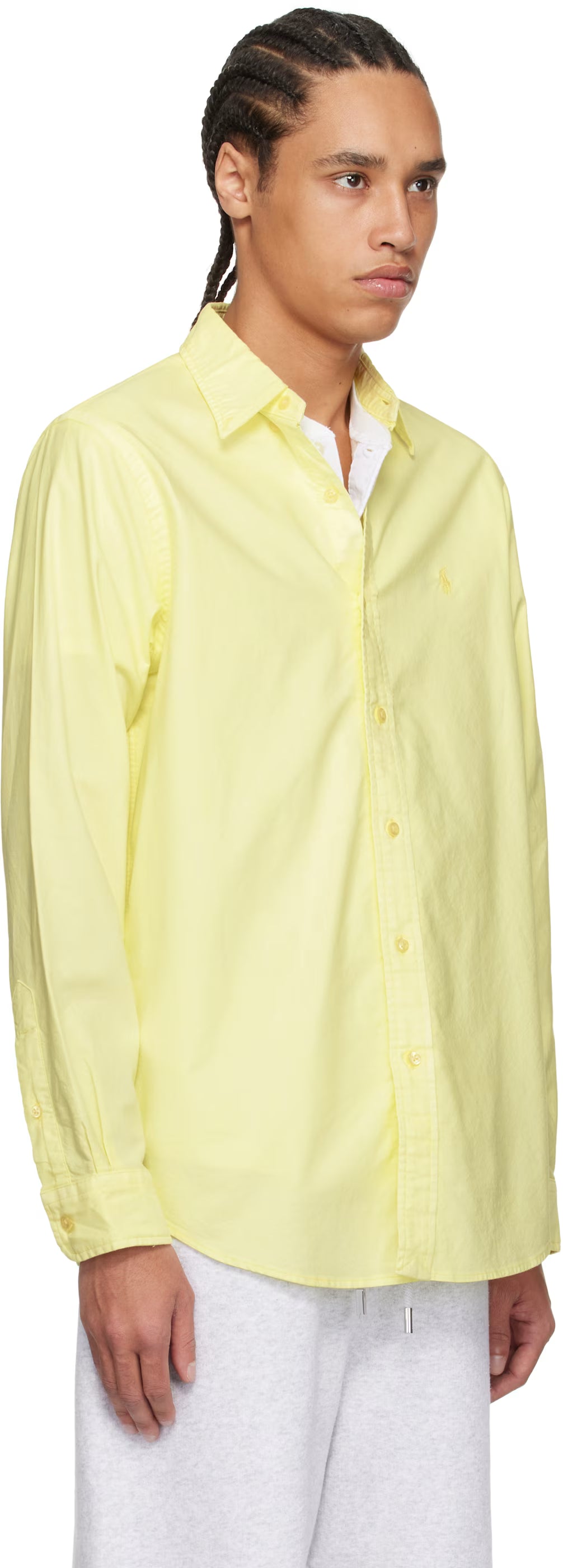 Polo Ralph Lauren Yellow Classic Fit Mineral-Dyed Oxford Shirt