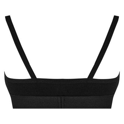 Helvetica Logo Basic Rib Bra, Iconic Design