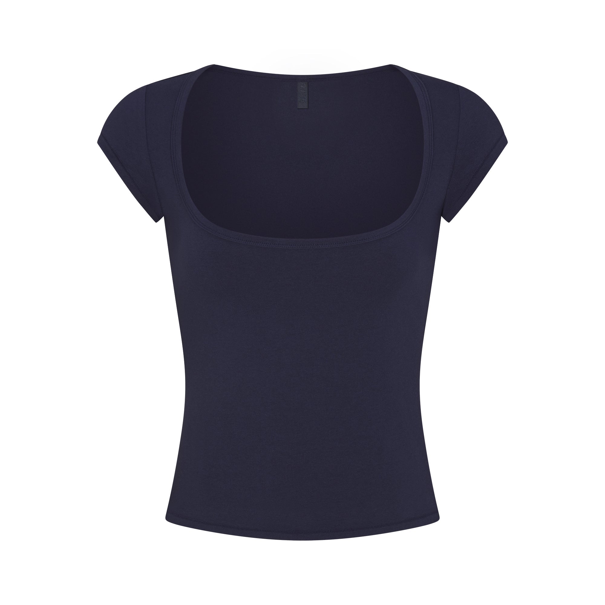 Cotton Jersey Scoop Neck T-shirt