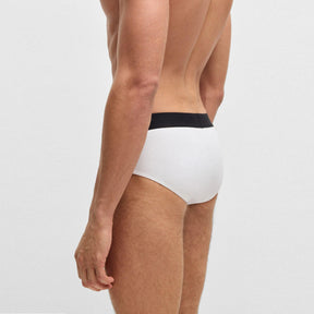 Three-pack of logo-waistband briefs